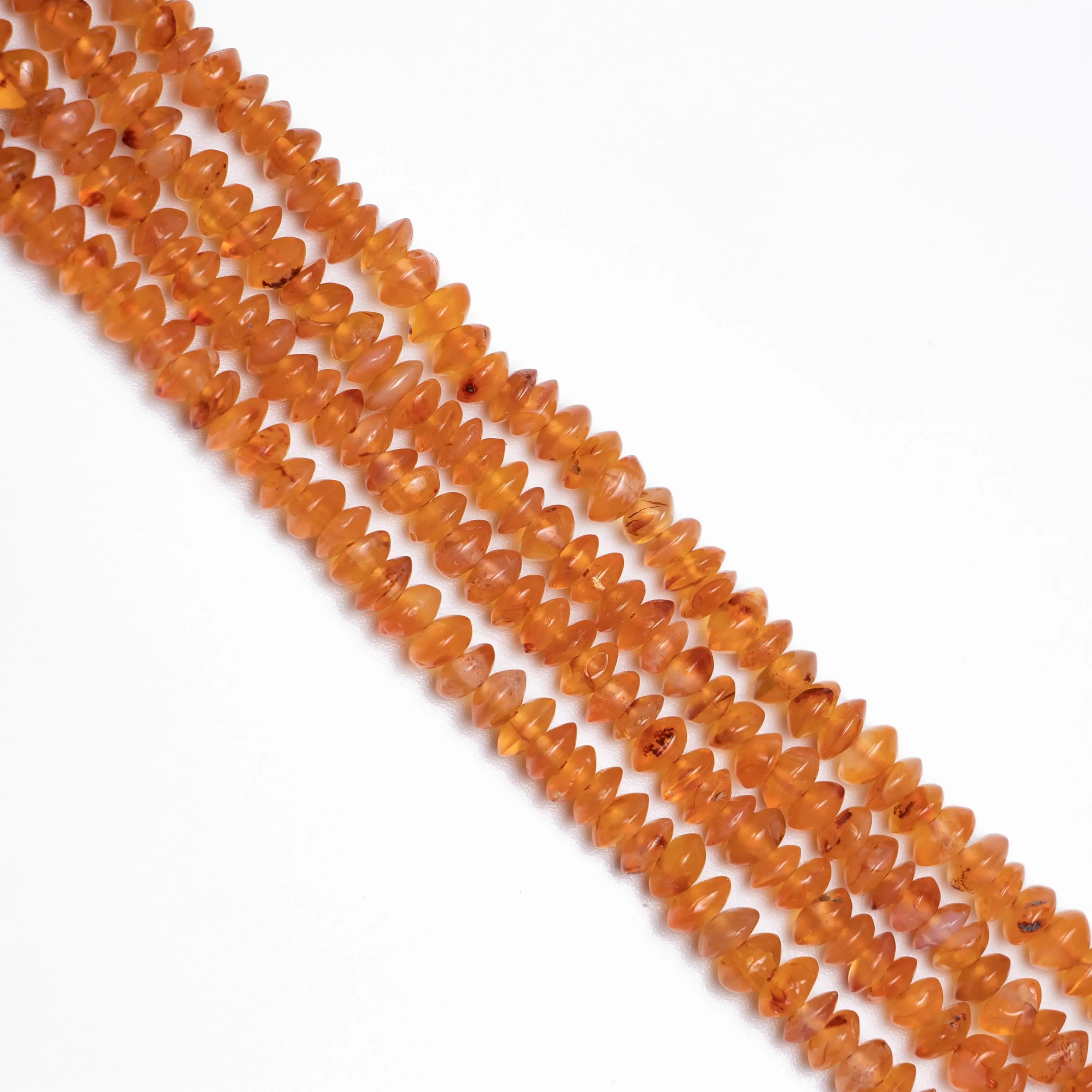 Carnelian Saucer Smooth Beads, 4 mm To 5.5 mm, Orange Carnelian Saucer Beads, Carnelian Jewelry Making Gemstone Beads, 15 Inches, (SKU346)