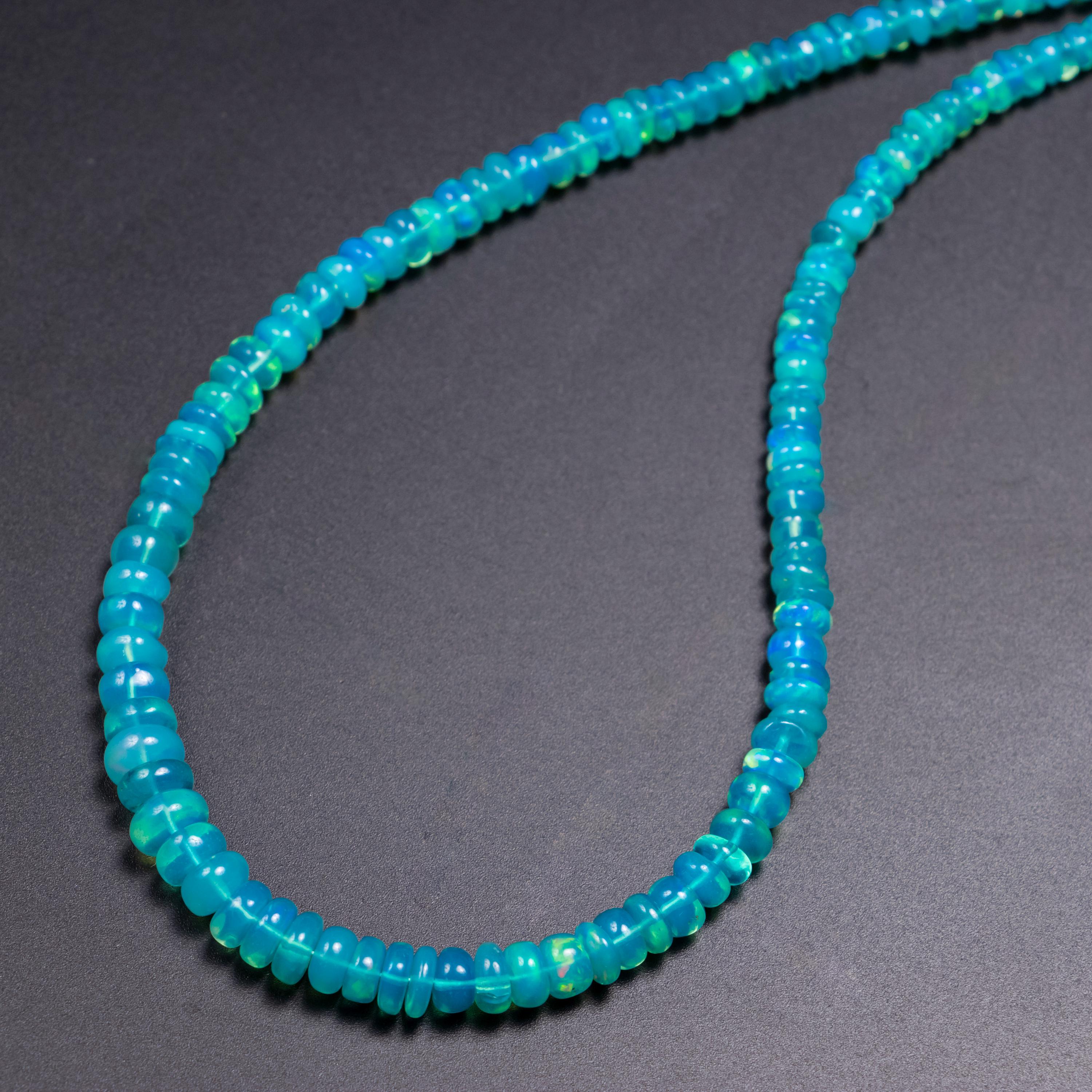 AAA Quality Ethiopian Opal Smooth Rondelle Beads, 3 mm To 6 mm, SKU2117