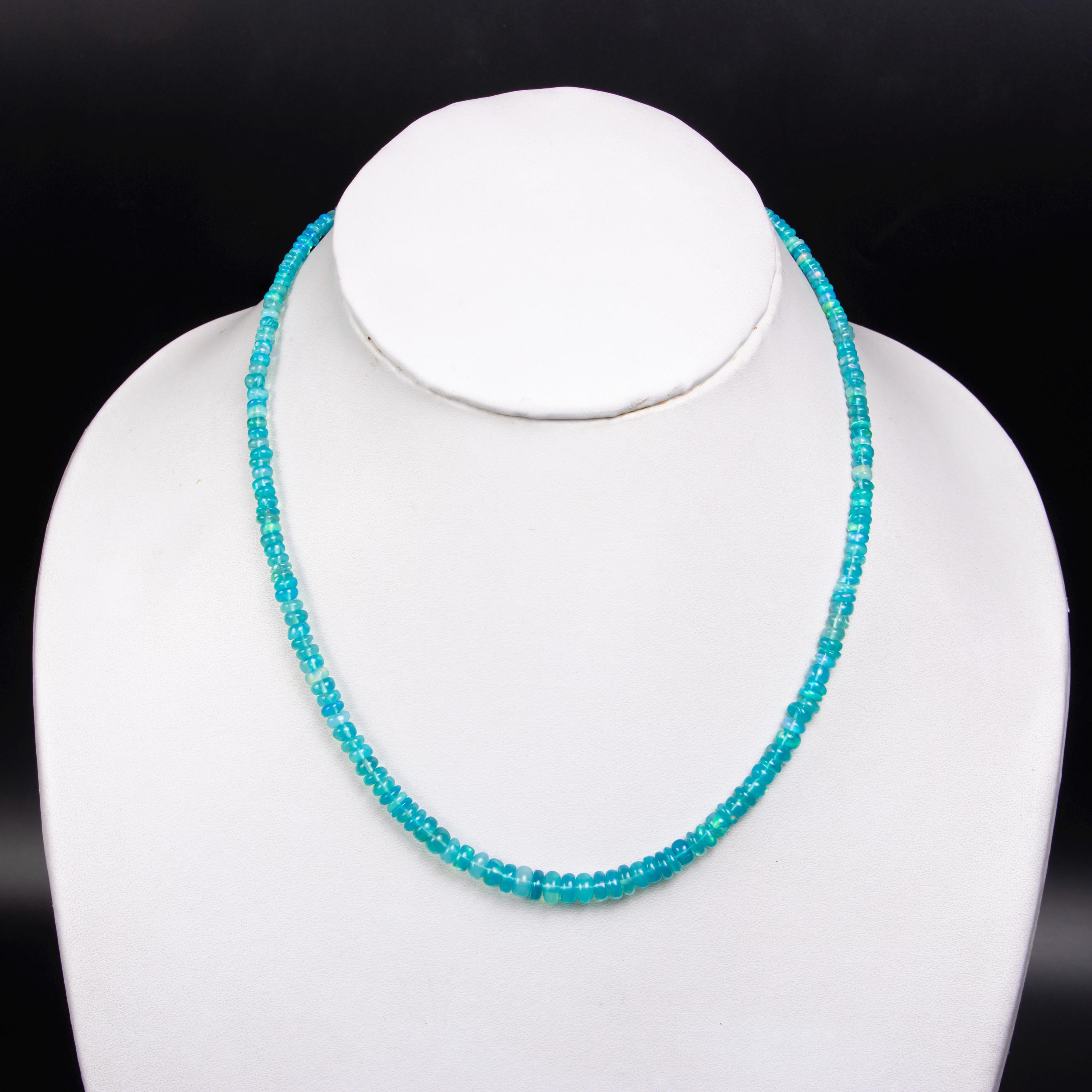 AAA Quality Ethiopian Opal Smooth Rondelle Beads, 3 mm To 6 mm, SKU2117