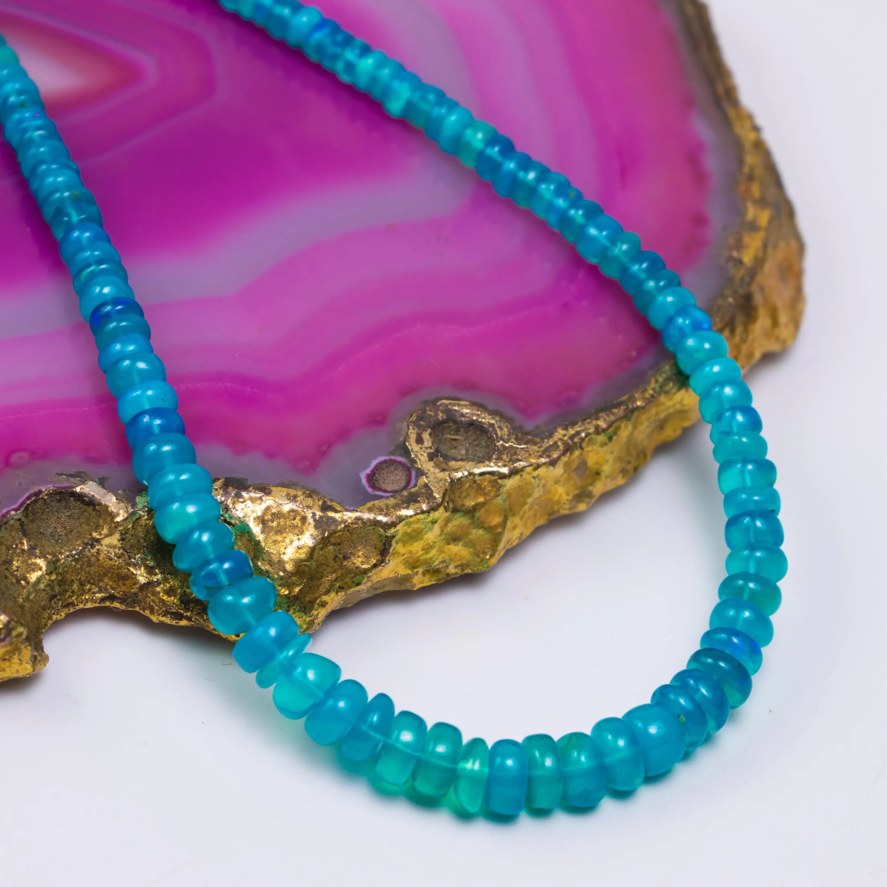 AAA Quality Ethiopian Opal Smooth Rondelle Beads, 3.5 mm To 6 mm, SKU2118