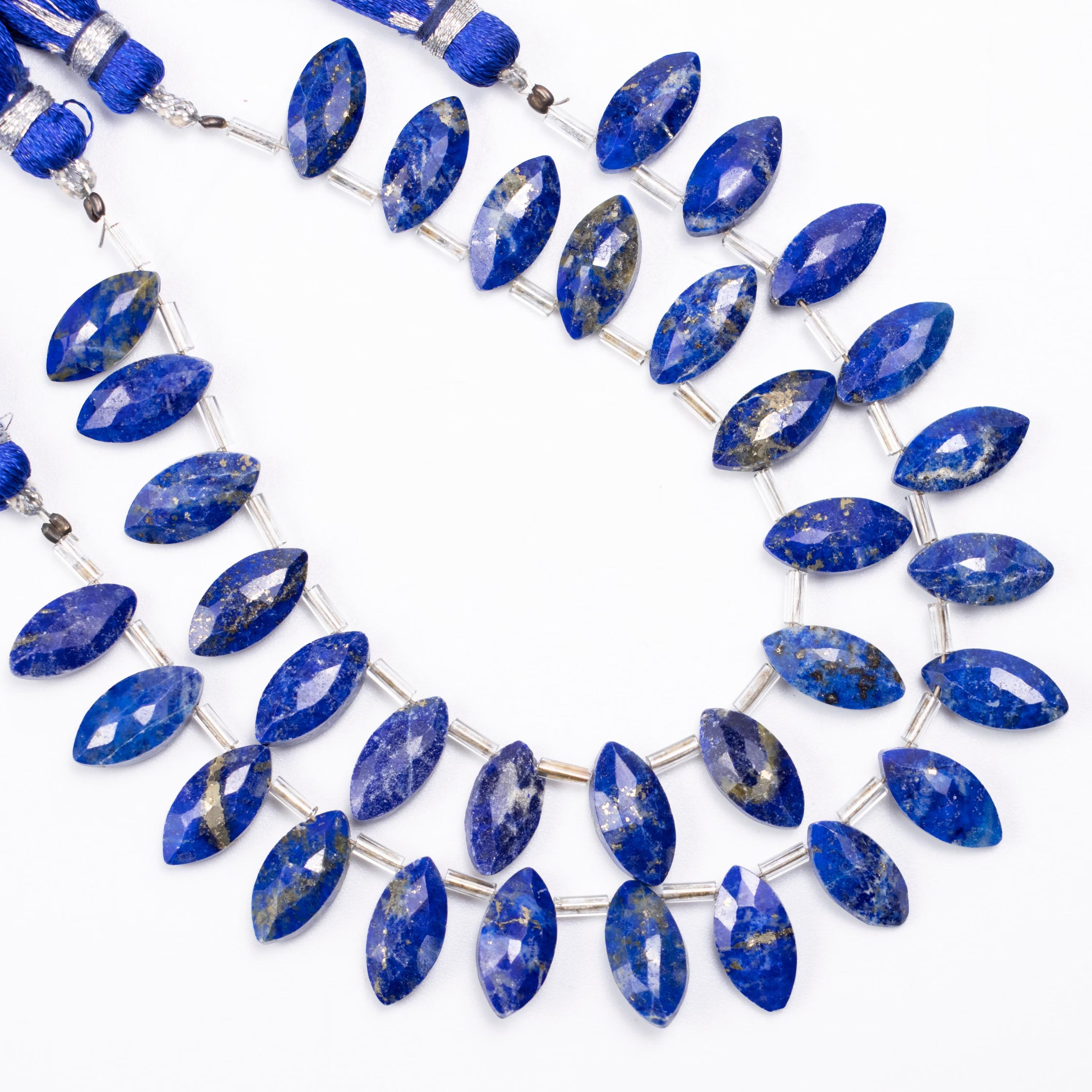 Lapis Lazuli Marquise Faceted Gemstone Beads, Natural Lapis Beaded Jewelry, Marquise Shape Briolettes, SKU1369