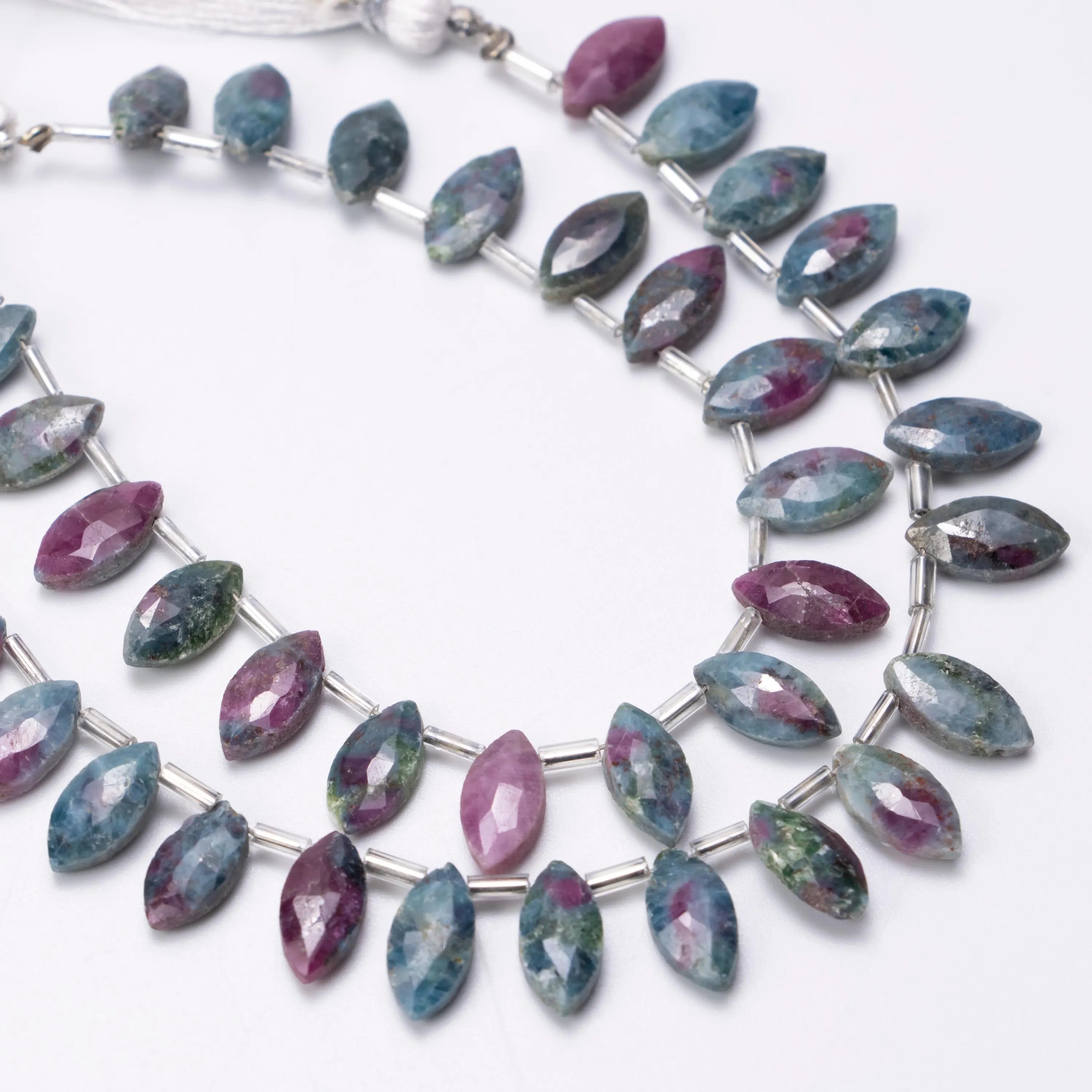 Ruby Kyanite Faceted Marquise Briolettes Beads, Ruby Kyanite Marquise, Ruby Kyanite Jewelry Making Gemstone Beads, 6 Inches Strand, SKU1374